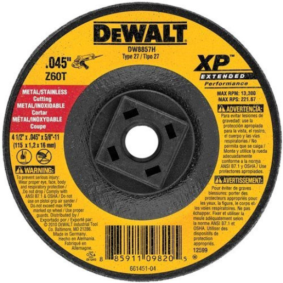  DW4547-IN DC Wheel 180 x 6.3 x 22.23mm A24TBF