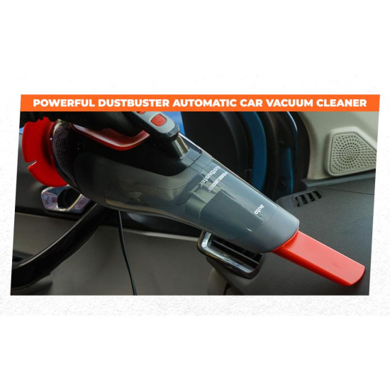 Black + Decker ADV1210 12V Powerful Dustbuster Automatic Car Vacuum Cleaner with 4 accessories (Black and Orange)