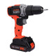 Black + Decker Bcd003C1 18V 10Mm Cordless Variable Speed Hammer Drill Machine With 1X1.5Ah Li-Ion Battery & Led Backlight For Home & Diy Use, 1 Year Warranty, Orange & Black Black + Decker Bcd003C1 18V 10Mm Cordless Variable Speed Hammer Drill Machine With 1X1.5Ah Li-Ion Battery & Led Backlight For Home & Diy Use, 1 Year Warranty, Orange & Black