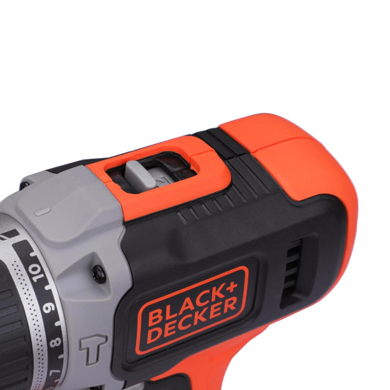 Black + Decker Bcd003C1 18V 10Mm Cordless Variable Speed Hammer Drill Machine With 1X1.5Ah Li-Ion Battery & Led Backlight For Home & Diy Use, 1 Year Warranty, Orange & Black Black + Decker Bcd003C1 18V 10Mm Cordless Variable Speed Hammer Drill Machine With 1X1.5Ah Li-Ion Battery & Led Backlight For Home & Diy Use, 1 Year Warranty, Orange & Black