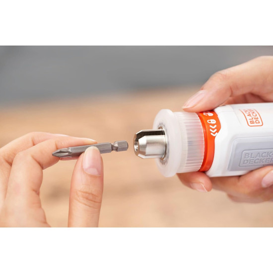 BLACK + DECKER BCRTA01-B1 4V 5mm Cordless Electric Screwdriver Furniture Assembly Tool