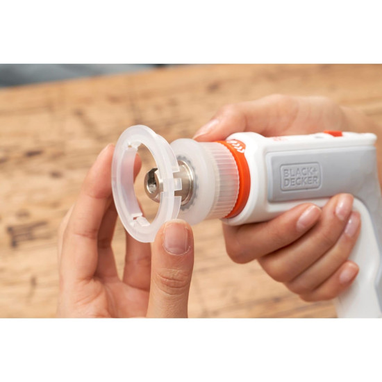 BLACK + DECKER BCRTA01-B1 4V 5mm Cordless Electric Screwdriver Furniture Assembly Tool