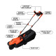 Black + Decker Bemw451Bh 1200W 35L 14" Winged Blade Electric Grassbox Lawn Mower With Bike Handle For Maintaining Gardens Of Upto 300 Square Meters, 1 Year Warranty, Orange & Black