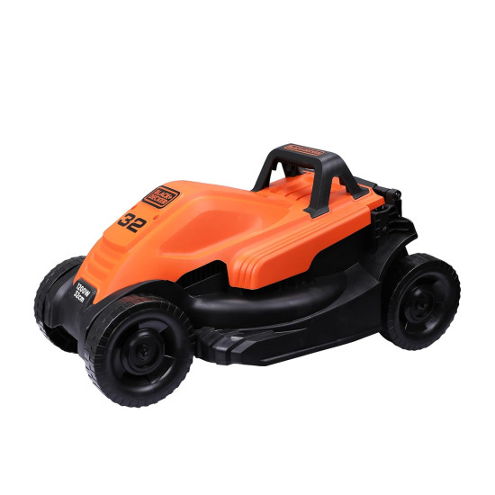 Black + Decker Bemw451Bh 1200W 35L 14" Winged Blade Electric Grassbox Lawn Mower With Bike Handle For Maintaining Gardens Of Upto 300 Square Meters, 1 Year Warranty, Orange & Black