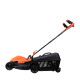 Black + Decker Bemw451Bh 1200W 35L 14" Winged Blade Electric Grassbox Lawn Mower With Bike Handle For Maintaining Gardens Of Upto 300 Square Meters, 1 Year Warranty, Orange & Black