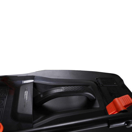 Black + Decker Bemw471Bh 1600W 45L 14" Winged Blade Electric Grassbox Lawn Mower With Bike Handle For Maintaining Gardens Of Upto 600 Square Meters, 1 Year Warranty, Orange & Black