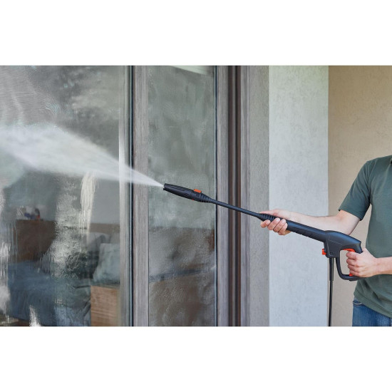 Black + Decker BEPW1600-IN 1300W 1600 PSI 110 Bar Pressure Washer for Car wash and Home use (Red & Black), 1 Year Warranty