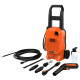 Black + Decker BEPW1600-IN 1300W 1600 PSI 110 Bar Pressure Washer for Car wash and Home use (Red & Black), 1 Year Warranty
