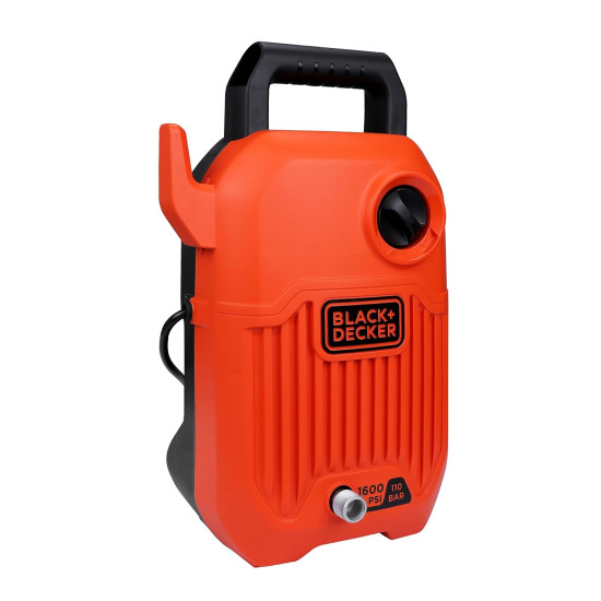 Black + Decker BEPW1600-IN 1300W 1600 PSI 110 Bar Pressure Washer for Car wash and Home use (Red & Black), 1 Year Warranty