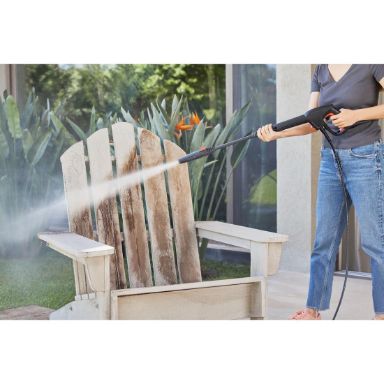 Black + Decker BEPW1600-IN 1300W 1600 PSI 110 Bar Pressure Washer for Car wash and Home use (Red & Black), 1 Year Warranty