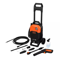 Black + Decker Bepw2200 1700W 2175 Psi 150 Bar Pressure Washer for Car, Bike, Home & Garden Cleaning Use with Multiple Accessories Included, 1 Year Warranty, Orange & Black