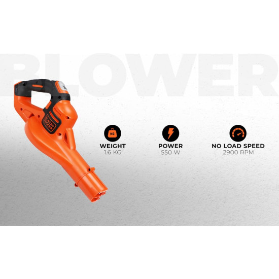 BLACK & DECKER GWC1820PCF-B1 18V Power Boost Blower With 1pc Battery & 1pc Charger