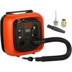 BLACK+DECKER ASI400-XJ 12V/160PSI Multipurpose Tyre Inflator with with Digital Guage, Autocut off system and 2 operating modes
