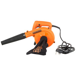 BLACK+DECKER BDB530 530W Single Speed Air Blower with Dual Modes of Blowing & Suction and Attached Dust Bag for Dirt Collection for Home & DIY Use, 1 Year Warranty, ORANGE & BLACK