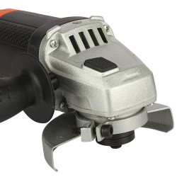 BLACK+DECKER G720RW 820W 4"/100mm Corded Small Angle Grinder with 2 Grinding & 1 Cutting Wheel for Grinding & Polishing with 3 Position side-handle & Lock-on switch, 1 Year Warranty, ORANGE & BLACK