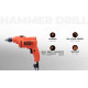 BLACK+DECKER KR5010 550W 10mm 2800 RPM Corded Single Speed Hammer Drill Driver Machine For Home & DIY Use for drilling into masonry, steel and wood, 1 Year Warranty, ORANGE & BLACK
