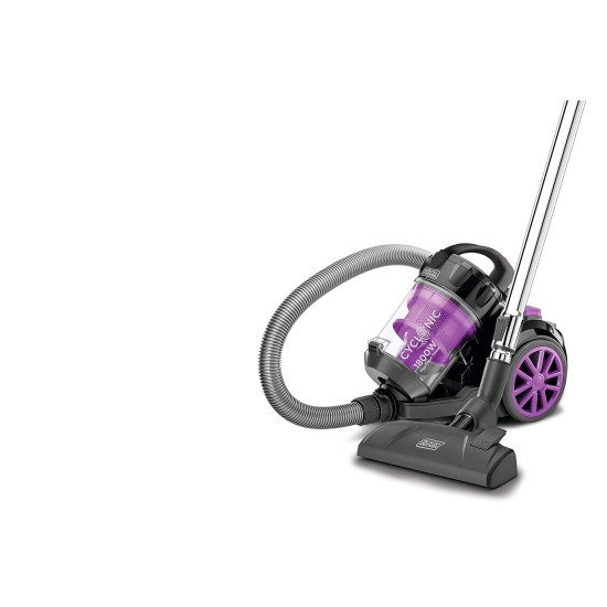BLACK+DECKER VM1880 1800-Watt, 20 Kpa High Suction, 2.5L dustbowl Bagless Multicyclonic Vacuum Cleaner with 6 Stage Filteration (Purple and Black)