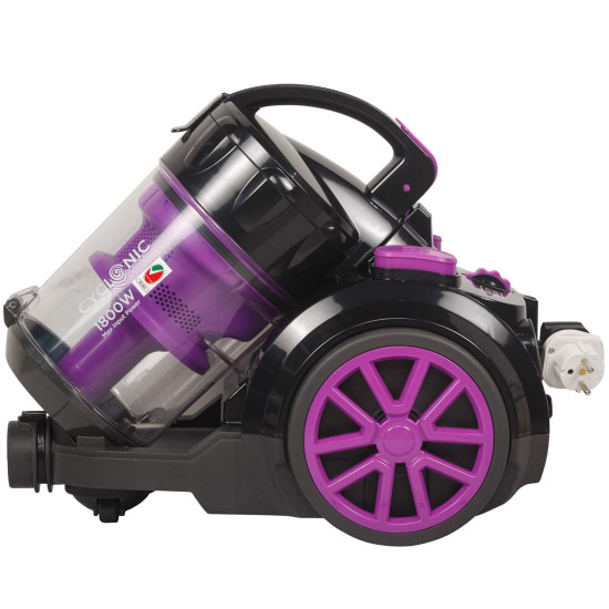 BLACK+DECKER VM1880 1800-Watt, 20 Kpa High Suction, 2.5L dustbowl Bagless Multicyclonic Vacuum Cleaner with 6 Stage Filteration (Purple and Black)