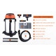BLACK+DECKER WDBDS30 High Suction Wet & Dry Stainless Steel Vacuum Cleaner & Blower With HEPA Filter & Reusable Dustbag, Efficient In Cleaning Wet & Dry Spillage/Waste, 30-Litre 1600 Watt 16 KPa