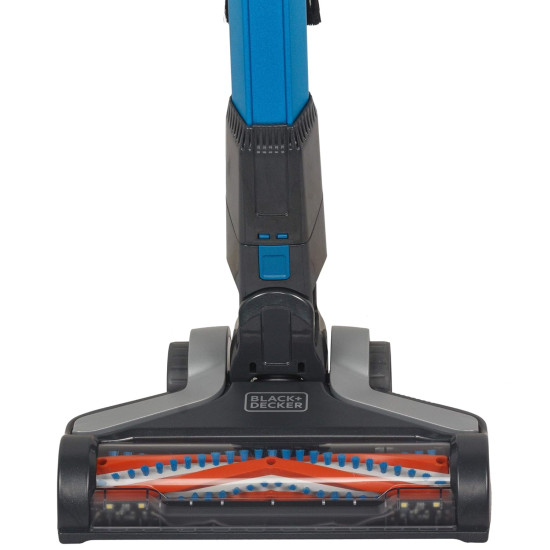 Black + Decker BSV2020G Power Series Cordless Stick Vacuum Cleaner with Floorhead LEDs, For Cleaning Hard Floors, Area Rugs & Carpet, 20V Li-ion 40 AW,1 Year Warranty, Blue