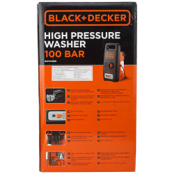 Black + Decker Bxpw1300E-B5 1300W 100 Bar, 390 L/Hr Pressure Washer For Car Wash And Home Use (Red & Black)
