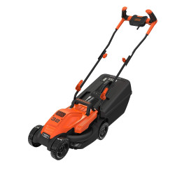 Black + Decker Bemw451Bh 1200W 35L 14" Winged Blade Electric Grassbox Lawn Mower With Bike Handle For Maintaining Gardens Of Upto 300 Square Meters, 1 Year Warranty, Orange & Black