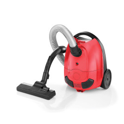 Black + Decker Vm1200-B5 1000-Watt,100 Air Watts High Suction, Bagged Vacuum Cleaner (Red), Cartridge, 1 liter