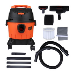 Black + Decker WDBD10 10-Litre, 1200 Watt , 16 KPa High Suction Wet and Dry Vacuum Cleaner and Blower with HEPA Filter and Reusable Dustbag (Red)