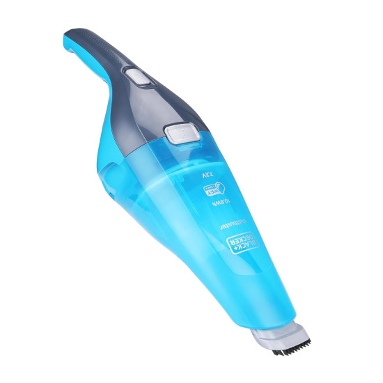 Black + Decker WDC215WA-QW 7.2 V,10.8W Lithium-Ion Wet and Dry Cordless Dustbuster Handheld Vacuum Cleaner (Blue)-Charge Fully Before Using