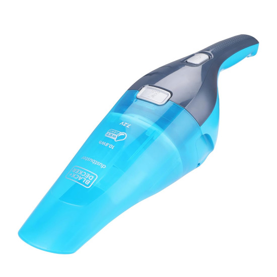 Black + Decker WDC215WA-QW 7.2 V,10.8W Lithium-Ion Wet and Dry Cordless Dustbuster Handheld Vacuum Cleaner (Blue)-Charge Fully Before Using