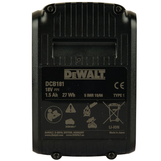 DEWALT DCB181-B1 18V 1.5Ah XR Li-Ion Battery