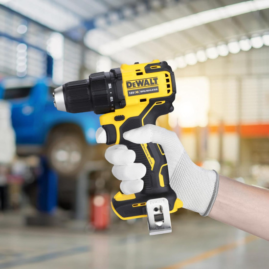 DEWALT DCD708N-XJ Reversible Drill Machine Driver With Brushless Motor- 18V Li-ion Sub-Compact Series Cordless 1/2"/13mm, 2 Year Warranty (Bare Tool)