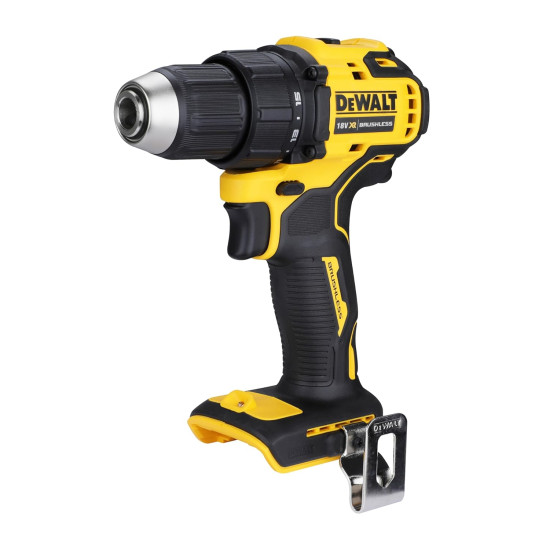 DEWALT DCD708N-XJ Reversible Drill Machine Driver With Brushless Motor- 18V Li-ion Sub-Compact Series Cordless 1/2"/13mm, 2 Year Warranty (Bare Tool)