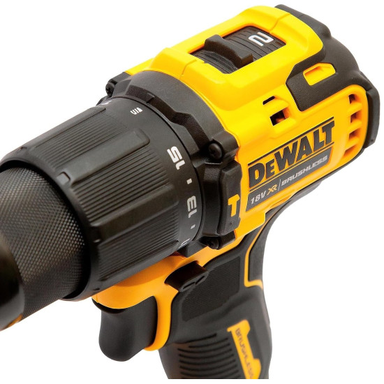 DEWALT DCD709N-XJ Reversible Hammer Drill Machine Driver With Brushless Motor- 18V Li-ion Sub-Compact Series Cordless 1/2/13mm, 2 Year Warranty (Bare Tool)