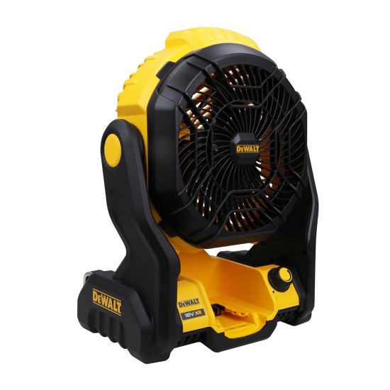 DEWALT DCE512N-XJ 18V XR 3000 RPM Fan Speed Cordless Brushless Portable Jobsite Fan - IP54 Rated (Bare Tool), Yellow & Black