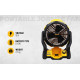 DEWALT DCE512N-XJ 18V XR 3000 RPM Fan Speed Cordless Brushless Portable Jobsite Fan - IP54 Rated (Bare Tool), Yellow & Black