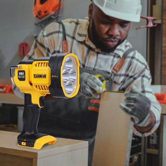 Dewalt DCL043-XJ 18V Li-ion XR Cordless LED Spotlight with 1000 Lumen Output and 400m Distance Rating (Bare Tool)