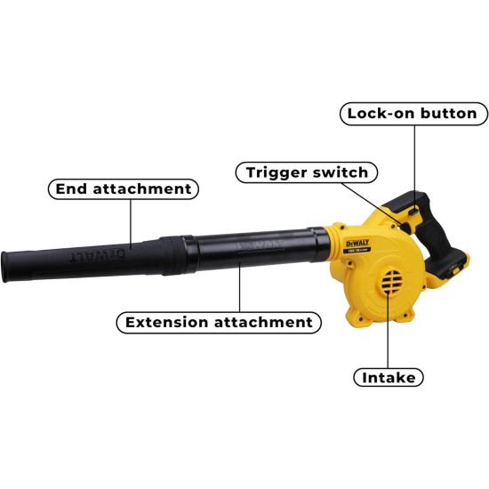 DEWALT DCV100-XJ 18 V Li-Ion XR Compact Cordless Blower - Bare Unit