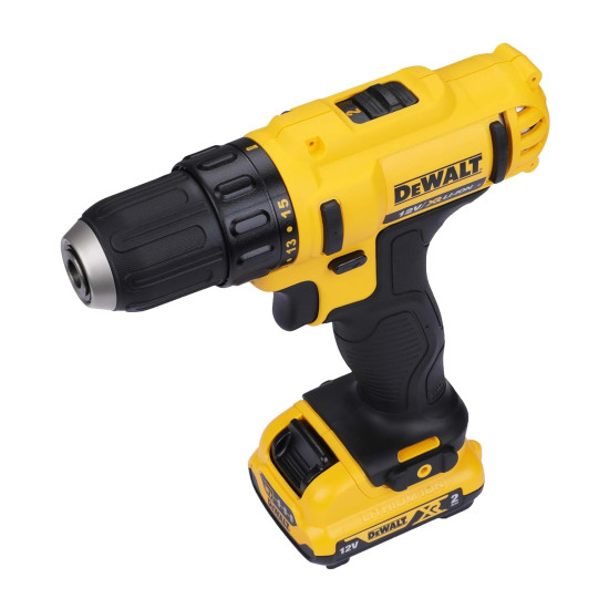 DEWALT DCD710D2 12V 10mm Cordless Drill Driver With STANLEY STA7221 Drilling and Screw Driving Set (16-Pieces)