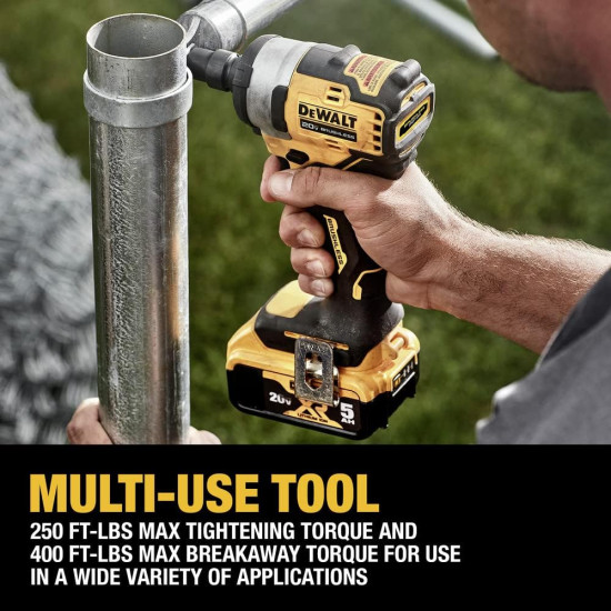 DEWALT DCF911P2 20V MAX* 1/2 in. Cordless Impact Wrench with Hog Ring Anvil Kit