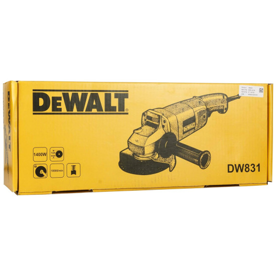 DEWALT DW831 1400 Watt 125mm Heavy Duty Medium Angle Grinder (5in)