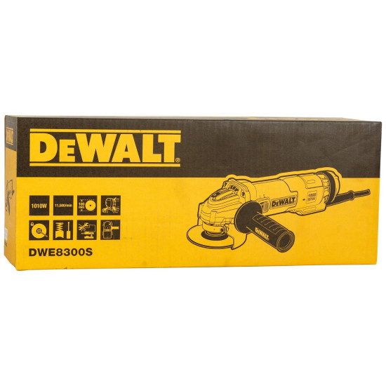 DEWALT DWE8300S 1010W 100mm Heavy Duty Small Angle Grinder (Black & Yellow)
