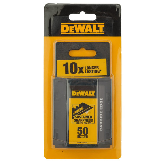 DEWALT DWHT8-11131 Carbide Utility Blade, Pack of 50