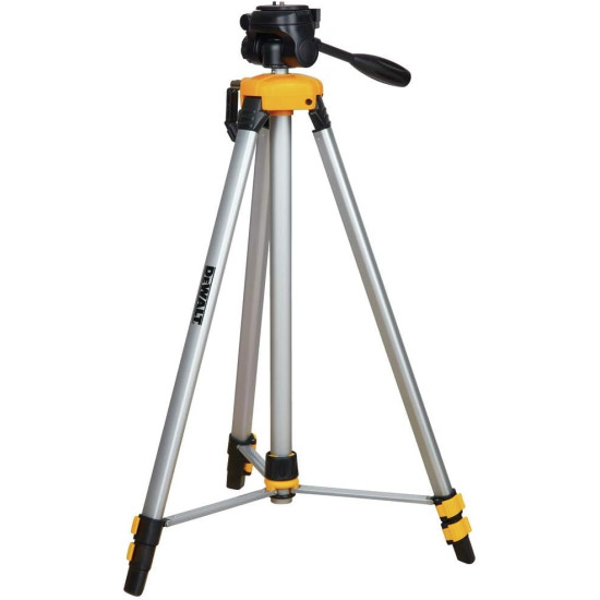 DEWALT Laser Level Tripod, ¼ x 20 Thread Mount, Collapsible Legs, Non-Skid Feet, Carrying Pouch Included (DW0881T),Black, One Size,Silver