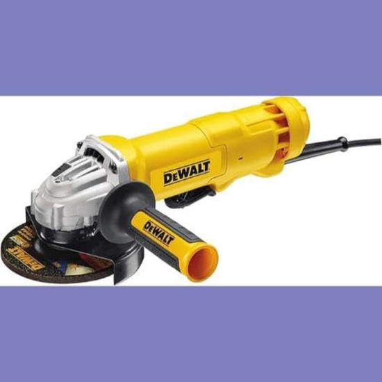 DeWalt DWE4233-QS Grinder Ø 125 mm, 1400W, Wired paddle switch, No-load speed 11500 rpm, M14, Anti-vibration and multi-position side handle