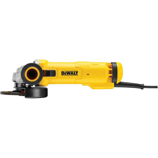 DEWALT - Angle Grinder - DWE4237-QS - Grinder with Anti-Restart Protection, Protective Case and Multi-Position Side Handle - Blade Ø125mm - Vacuum Speed 11500 rpm - 1400W