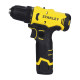 STANLEY SCH10D2K-IN(12 V)Brushed Cordless Hammer Drill Driver,2x2Ah Batteries&1.5A Charger,LED Light,Variable Speed Trigger Switch,Forward/Reverse Button,10mm Chuck,Clutch Setting 20+1,1 Year Warranty