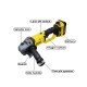 STANLEY FATMAX SCG400M2K-B1 20V 4.0Ah 100mm Cordless Brushed Grinder with 2pcs Batteries & 1pc Charger for Home, Mechanic, Tradesmen & Professional Use, 2 Year Warranty, YELLOW & BLACK