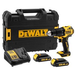 STANLEY Dewalt Dcd709S2T-Qw Hammer Drill Machine Driver With Brushless Motor-2X1.5Ah Batteries Included For Drilling Purpose- 18V Li-Ion Sub-Compact Series Cordless 1/2/13Mm, 2 Year Warranty