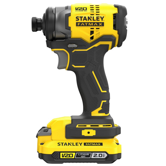 STANLEY FATMAX SBI810D2K-B1 20V 2.0Ah 6.35 mm Cordless Brushless Impact Driver With 2x2.0Ah Li-ion Batteries & 1pc Charger